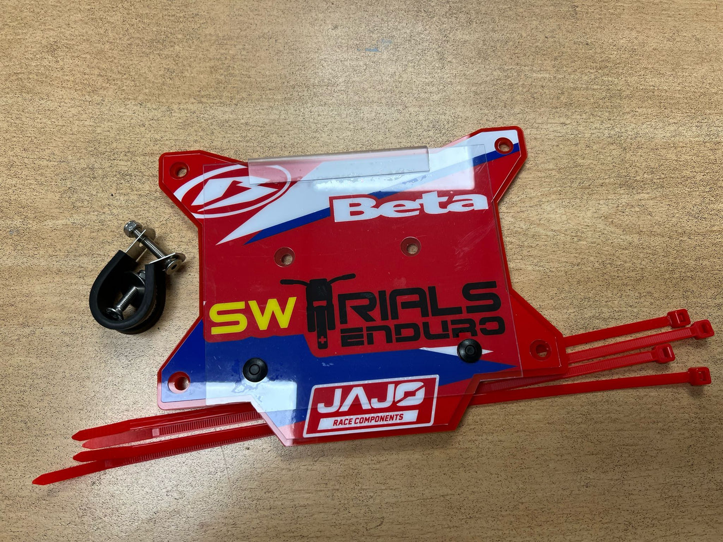 JAJO Race Components SW Trials & Enduro Front Number Plate - Beta