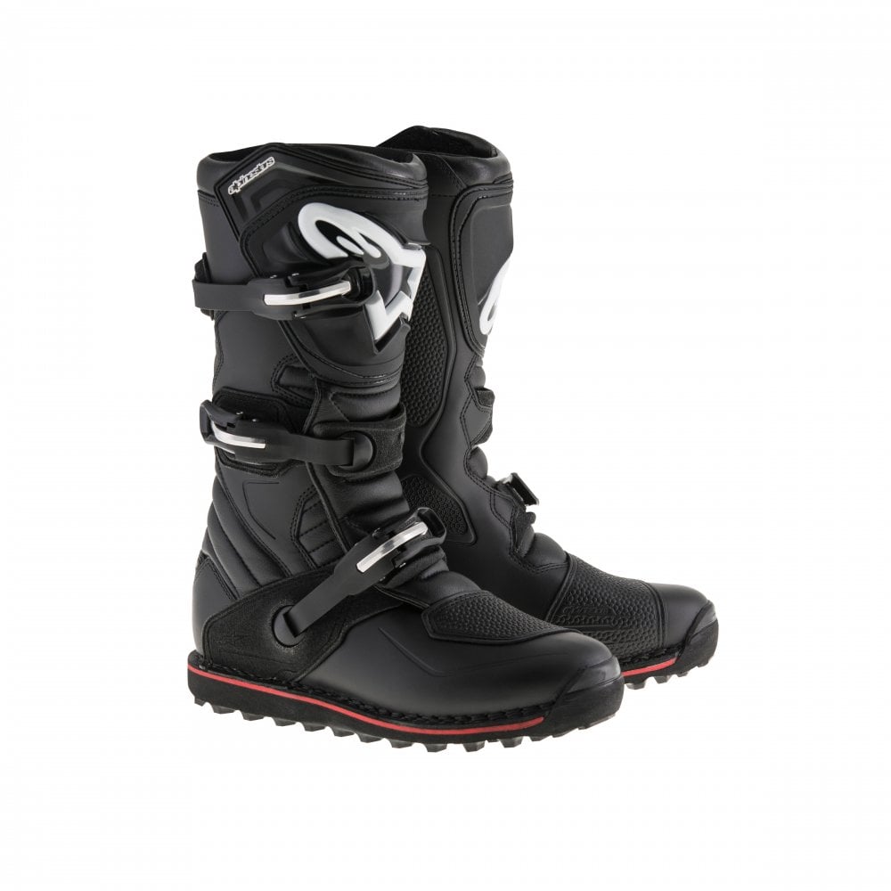 Alpinestars Tech T Trials Boots | Black & Red/Bright Red, Black & White/Black, Grey, Red & Fluro/White, Red, Fluro & Black/Brown Oiled