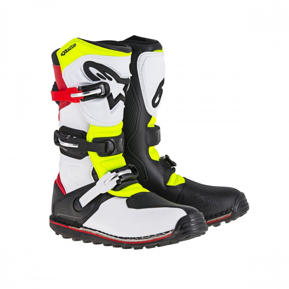 Alpinestars Tech T Trials Boots | Black & Red/Bright Red, Black & White/Black, Grey, Red & Fluro/White, Red, Fluro & Black/Brown Oiled