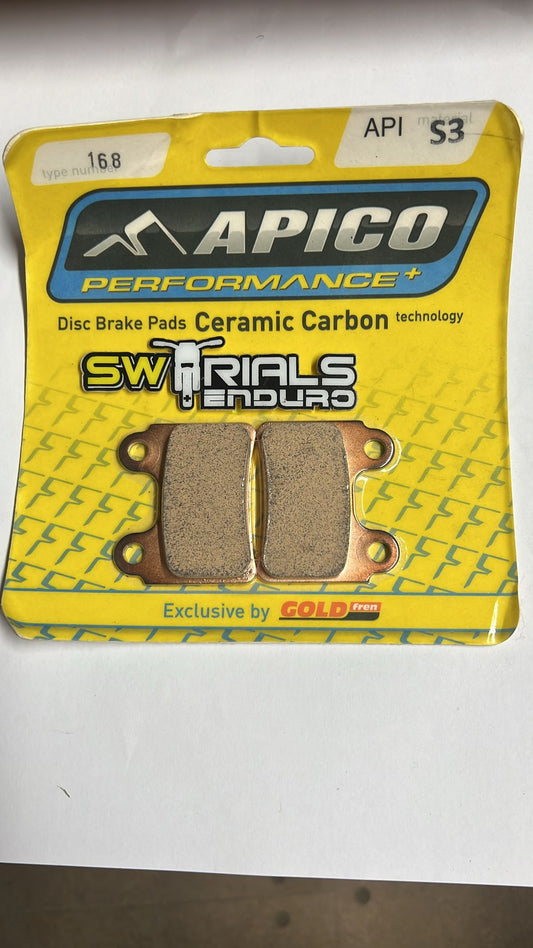 Apico Factory Racing 168 Ceramic Carbon Disc Brake Pads - Sherco, GASGAS, Beta, Honda Montesa, Scorpa & OSSA