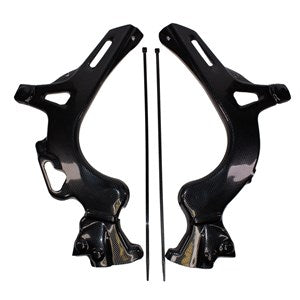 Apico Factory Racing Frame Guards - Beta EVO 125cc - 300cc 2009 - 2023 | Carbon Look/Factory Black/Factory Red/Factory White